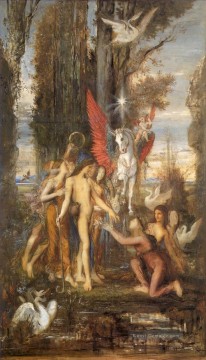  moreau - Hesiod und den Musen Symbolismus biblische Gustave Moreau mythologisch